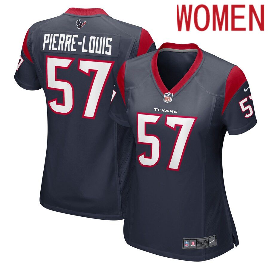Women Houston Texans #57 Kevin Pierre-Louis Nike Navy Game Player NFL Jersey->women nfl jersey->Women Jersey